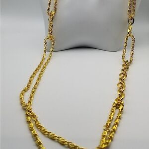 Golden goddess estate chain necklace. N213